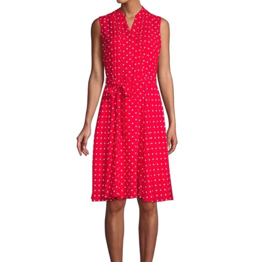 NANETTE LEPORE Polka Dot Pintuck Dress 8